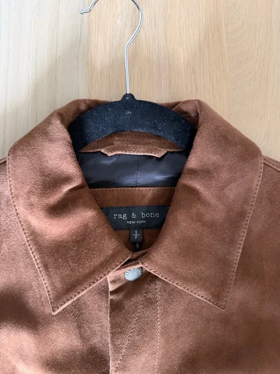 Rag & Bone Suede Trucker Jacket - Picture 2 of 11